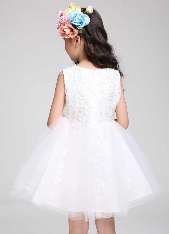 Princess flower girl dress Lace Tulle Short Beading Toddler'S Pageant Dress-showprettydress
