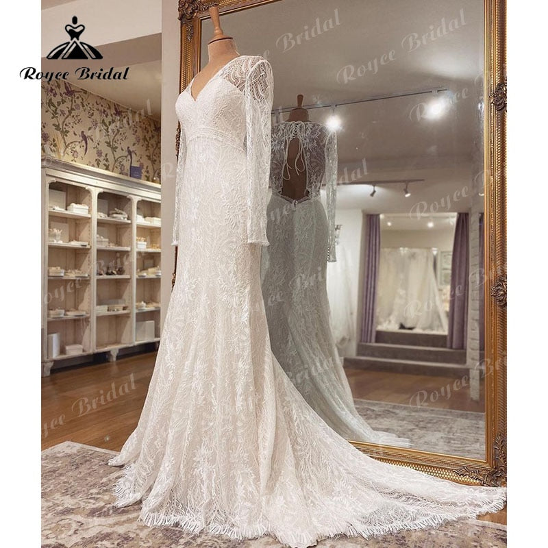 Plus Sizerobe de mariée Sexy Mermaid/Trumpet Wedding Dress Long