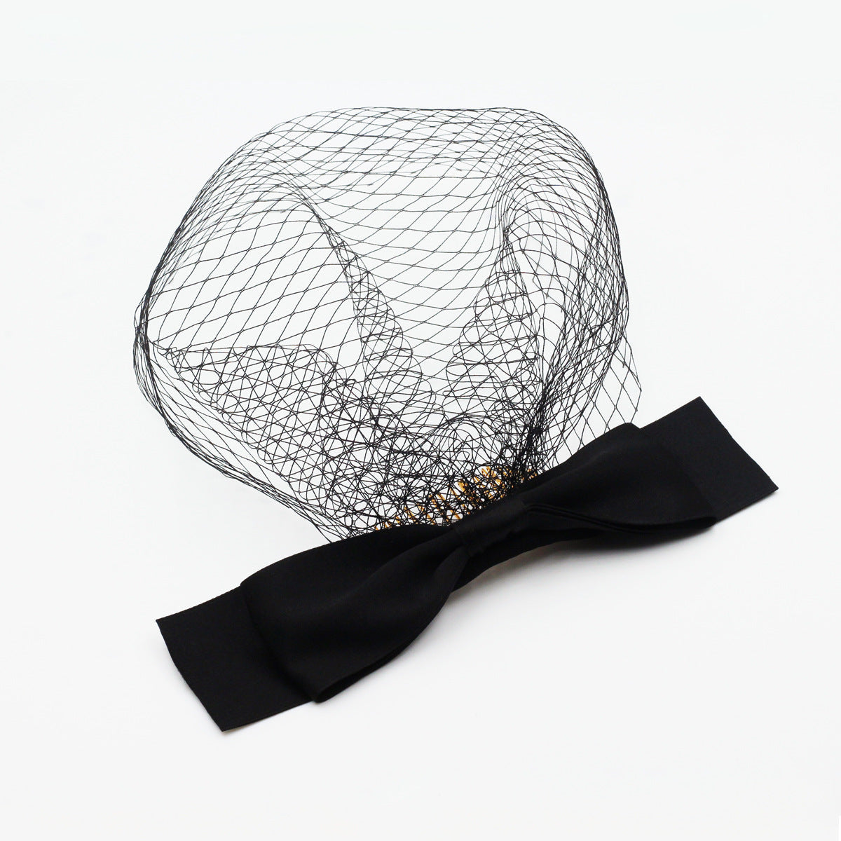 Vintage Birdcage Veil with Bow-Accessories-Viniodress-Black-Viniodress