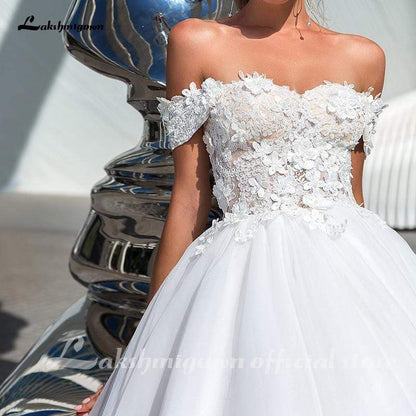 A-Line Weddding Dresses Sweetheart Off Shoulder - ROYCEBRIDAL OFFICIAL STORE