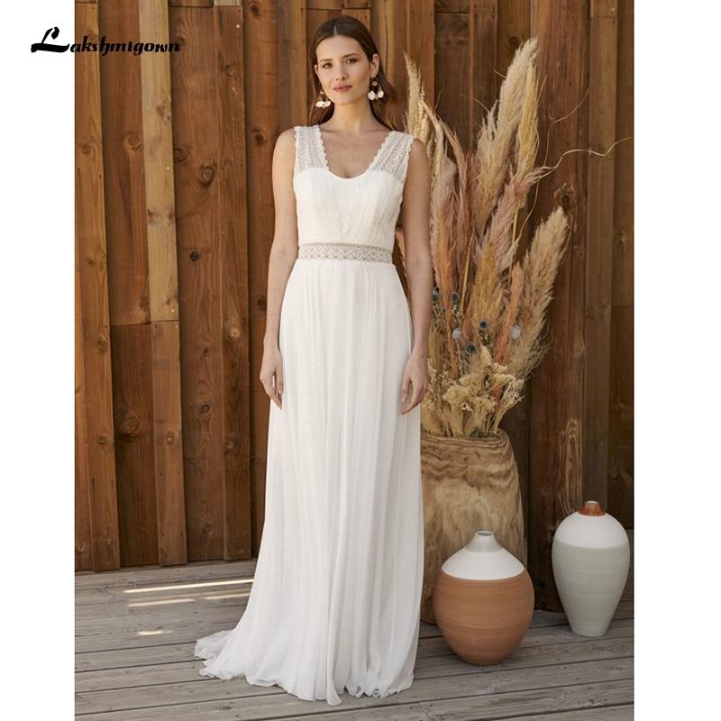 Beach A-line Wedding Dress Bridal Gowns Backless