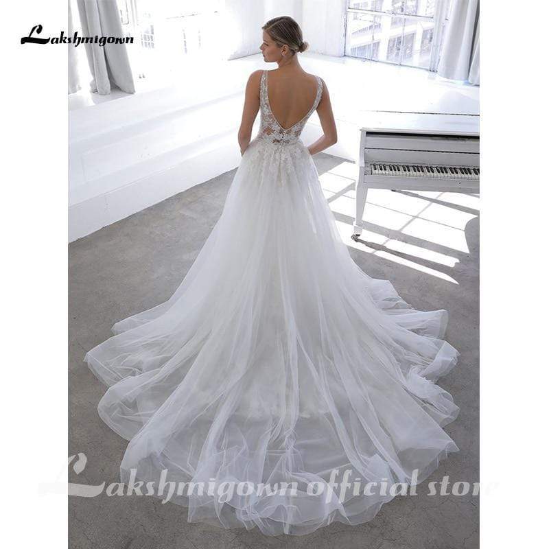 Beach Wedding Dresses Soft Tulle Lace