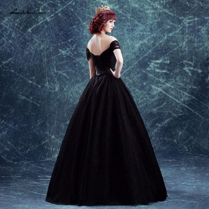 Black Wedding Dress Lace Up Back 2019 Sweetheart Bridal Gowns - ROYCEBRIDAL OFFICIAL STORE