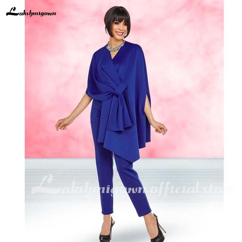 Blue Mother Of Bridal Pant Suits For Wedding V Neck Mothers Formal Out –  ROYCEBRIDAL OFFICIAL STORE