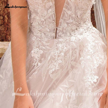 Blush Pink Wedding Dress A Line Bride Gowns Plus Size - ROYCEBRIDAL OFFICIAL STORE