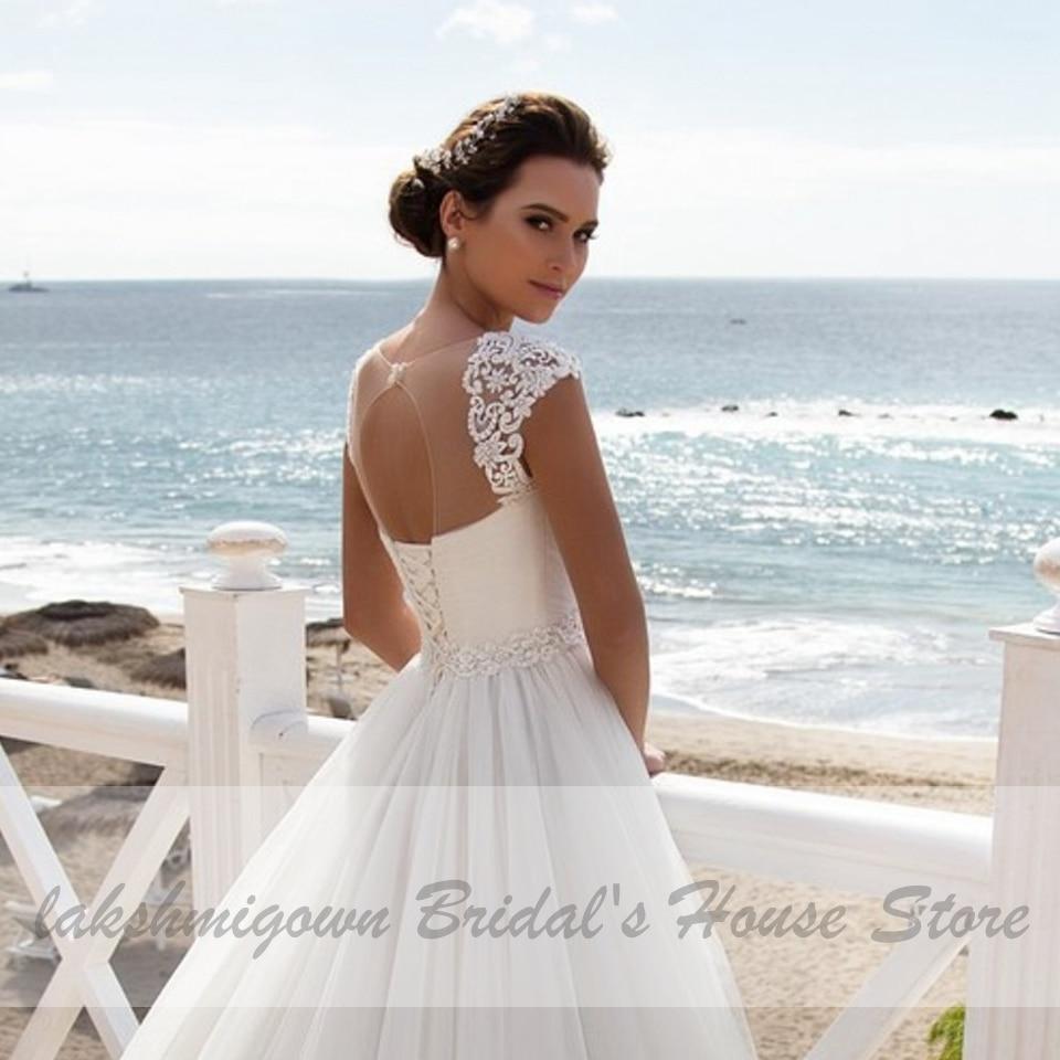 Bridal Gown Wedding Dress Lace Up Back Floor Length - ROYCEBRIDAL OFFICIAL STORE