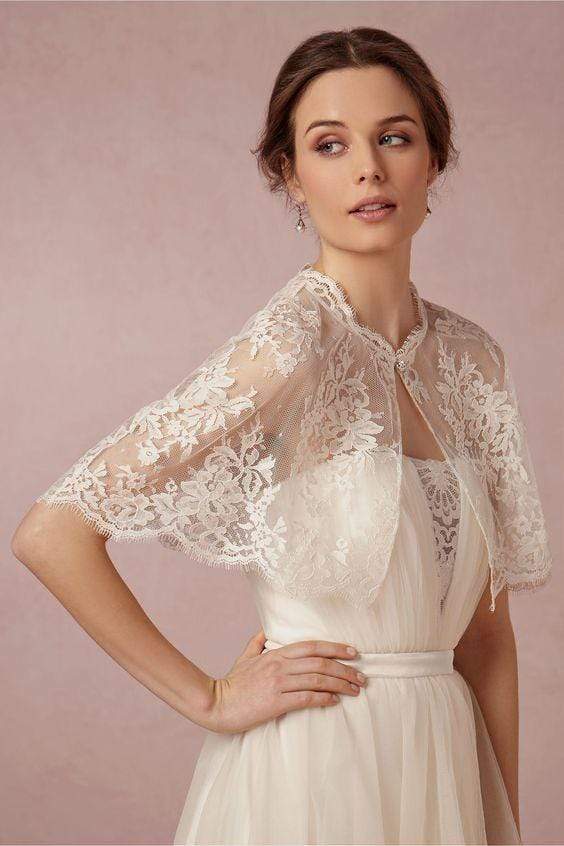 Bridal Lace Jacket Wedding Capes For Bridal Wedding Shawl - ROYCEBRIDAL OFFICIAL STORE