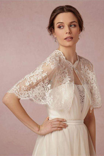 Bridal Lace Jacket Wedding Capes For Bridal Wedding Shawl - ROYCEBRIDAL OFFICIAL STORE