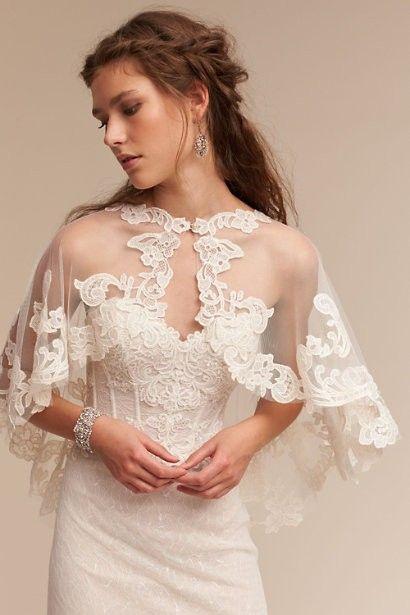 Bridal Wedding Lace Wraps Jackets Cloak Evening Cape Shawls