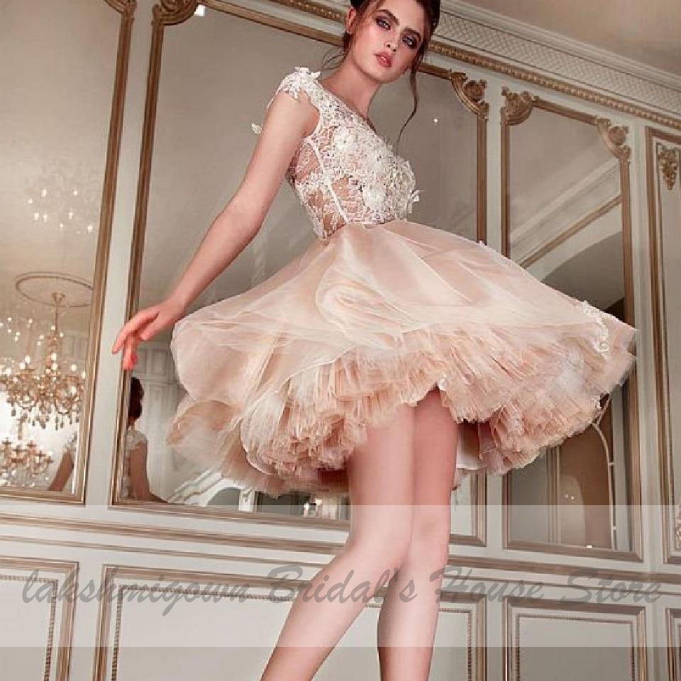 Let at ske golf sektor Chic Champagne Short Wedding Dress Sexy Bridal Dress – ROYCEBRIDAL OFFICIAL  STORE