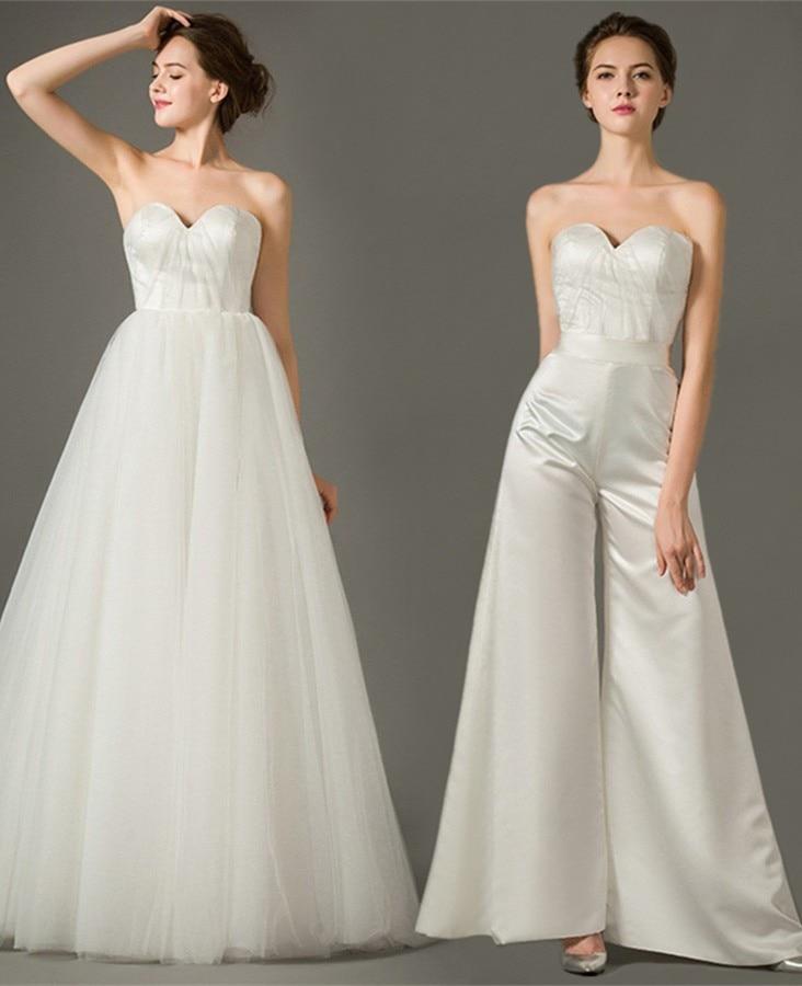 Wedding Gown Swarovski with Detachable Skirt – D&D Clothing