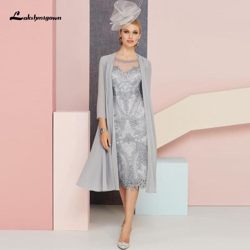 Exquisite Silver Lace Mother of the Bride Dresses