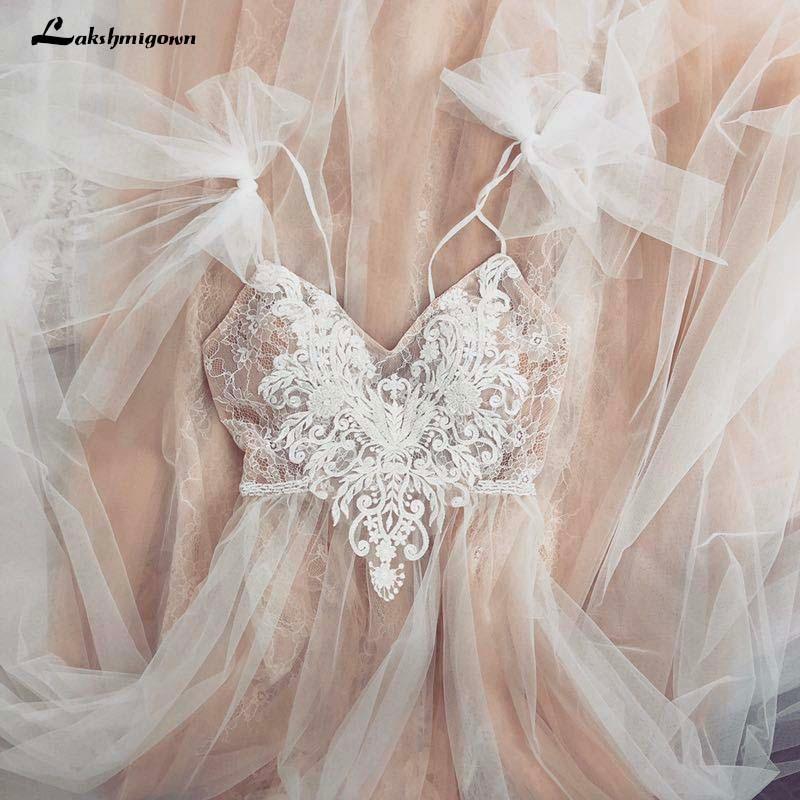Formal A Line Tulle Bridal Gown Long Beach Wedding Dresses - ROYCEBRIDAL OFFICIAL STORE