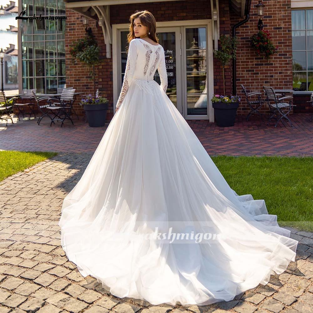 Full Lace Wedding Dresses Wedding Gowns Offer the shoulder - ROYCEBRIDAL OFFICIAL STORE