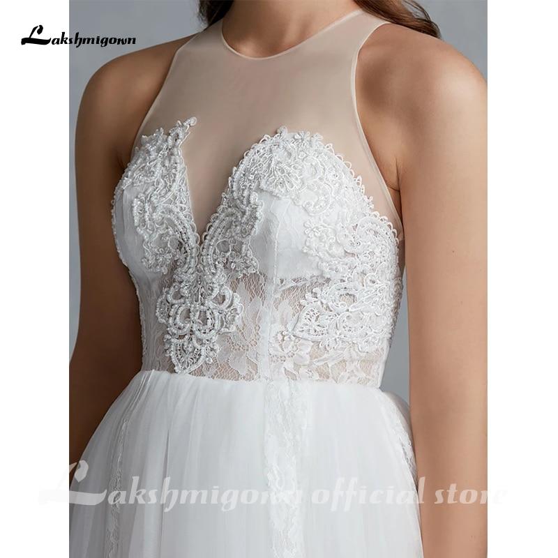 Glamorous Regular Straps Wedding Dresses Jewel Neck Court Train - ROYCEBRIDAL OFFICIAL STORE