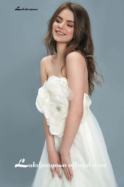 Sexy Beach Wedding Dresses Silver Long A Line - ROYCEBRIDAL OFFICIAL STORE