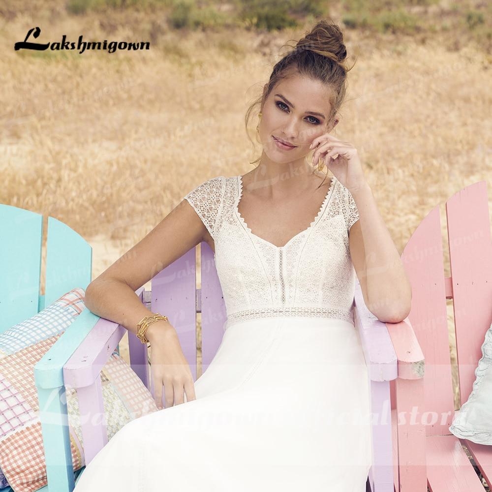 Ivory Wedding Dresses A Line Bridal Dress Lace Top - ROYCEBRIDAL OFFICIAL STORE