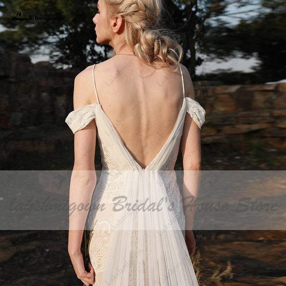 Lace Mermaid Wedding Dress Elegant Bridal