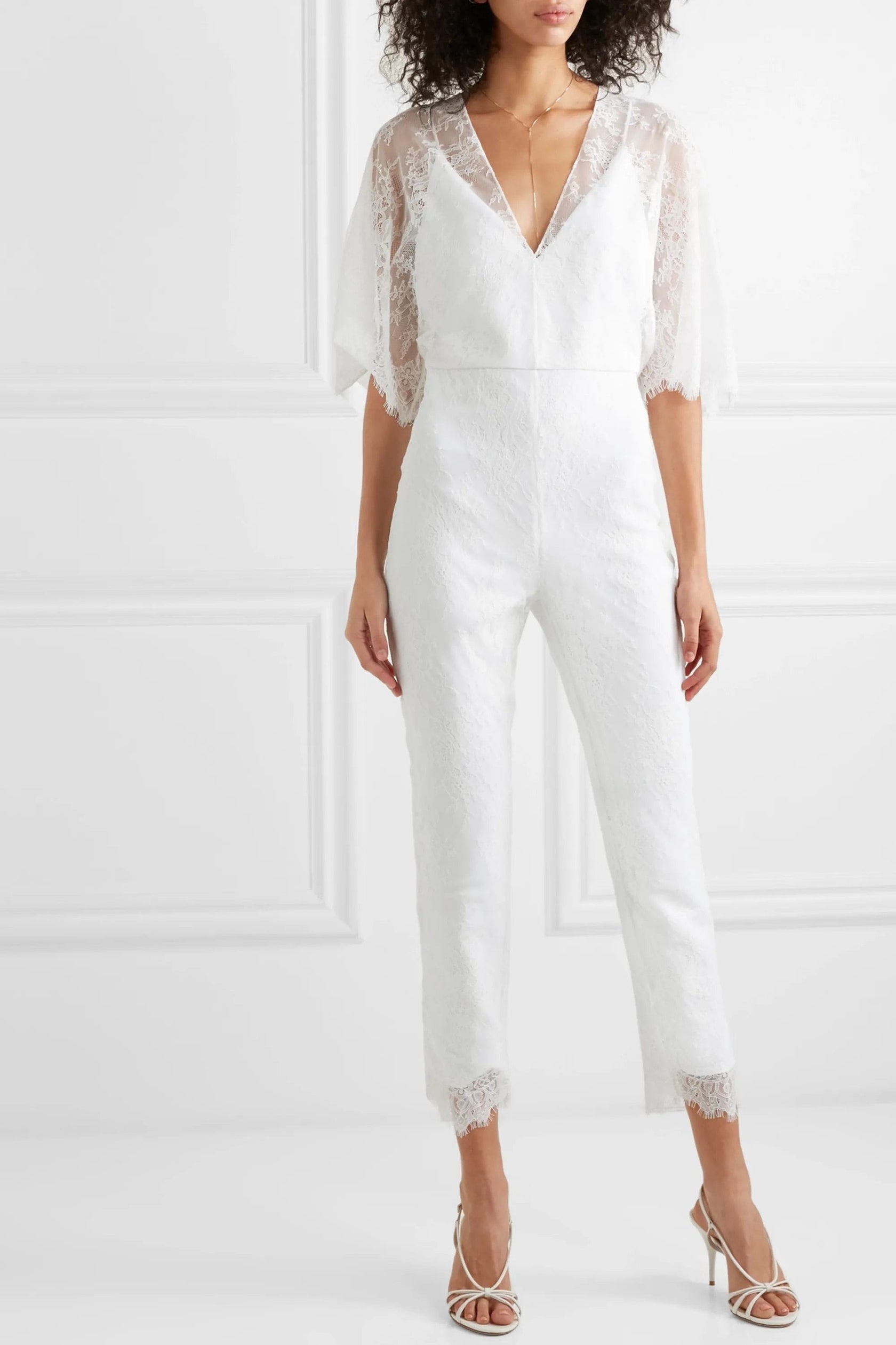 Lace Plus Size Casual Wedding Jumpsuit Summer Beach – ROYCEBRIDAL ...