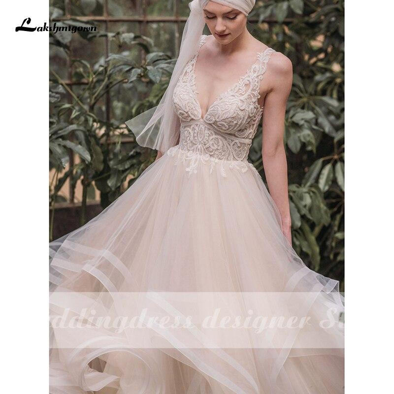 Lace Wedding Dresses Lakshmigown New V Neck