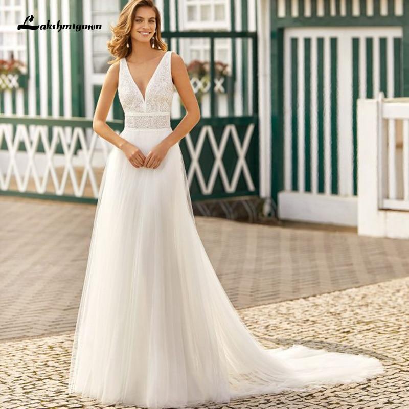 Lace Wedding Dresses O Neckline Half Long Sleeves