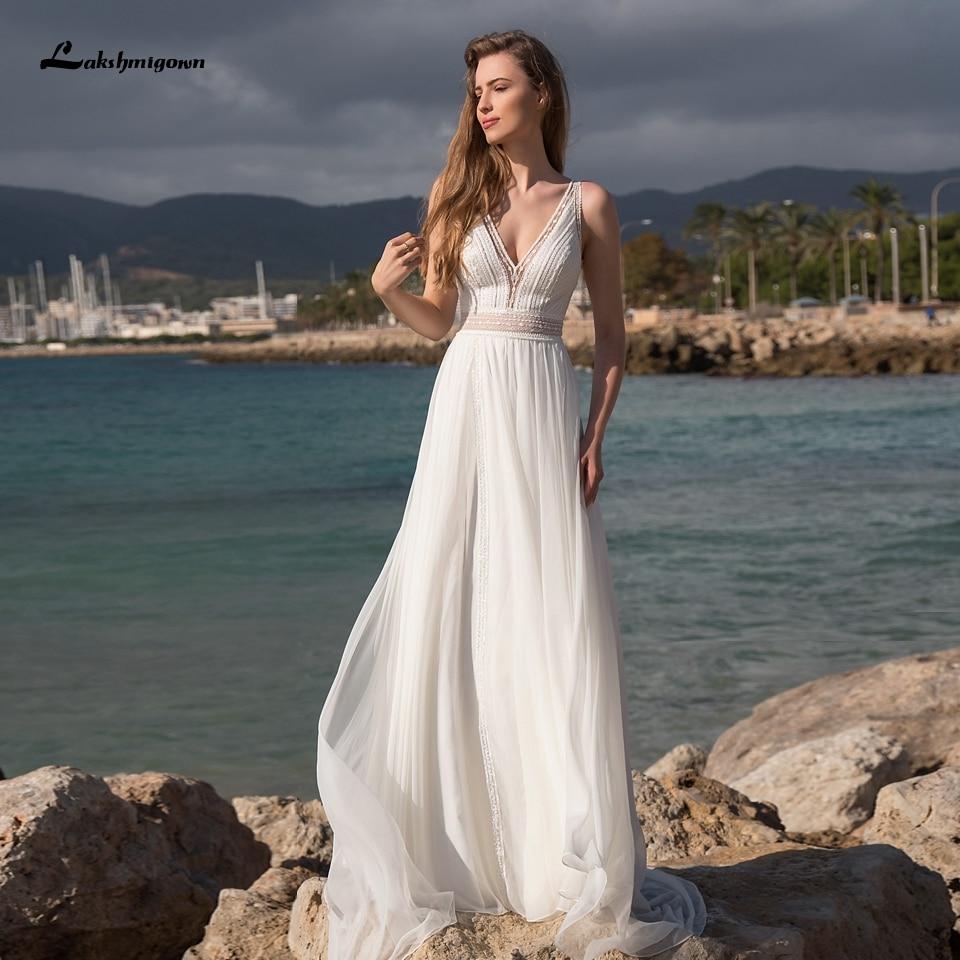 Lakshmigown Off White Wedding Dress Beach Summer
