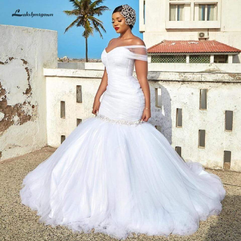 Plus Size Mermaid Wedding Dresses Bridal Gown with Appliques · dressydances  · Online Store Powered by Storenvy