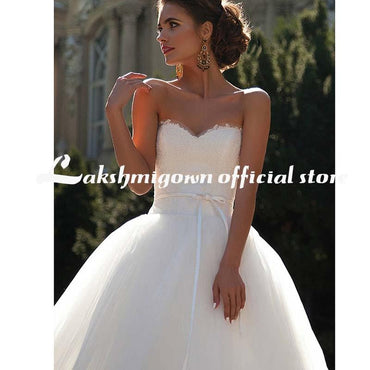 Modest Lace A-Line Wedding Dresses  Vintage Bride Gown - ROYCEBRIDAL OFFICIAL STORE