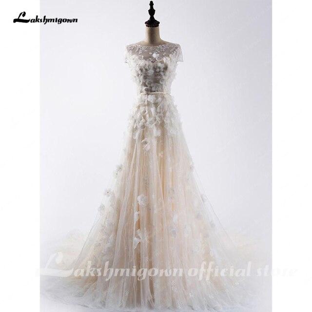 Charming A-line Scoop Floor-length Wedding Dress