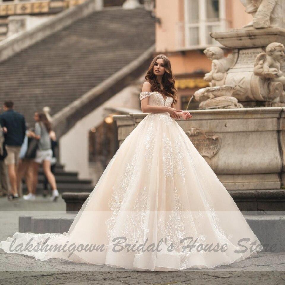 Princess Wedding Dress Champagne Ball Gown