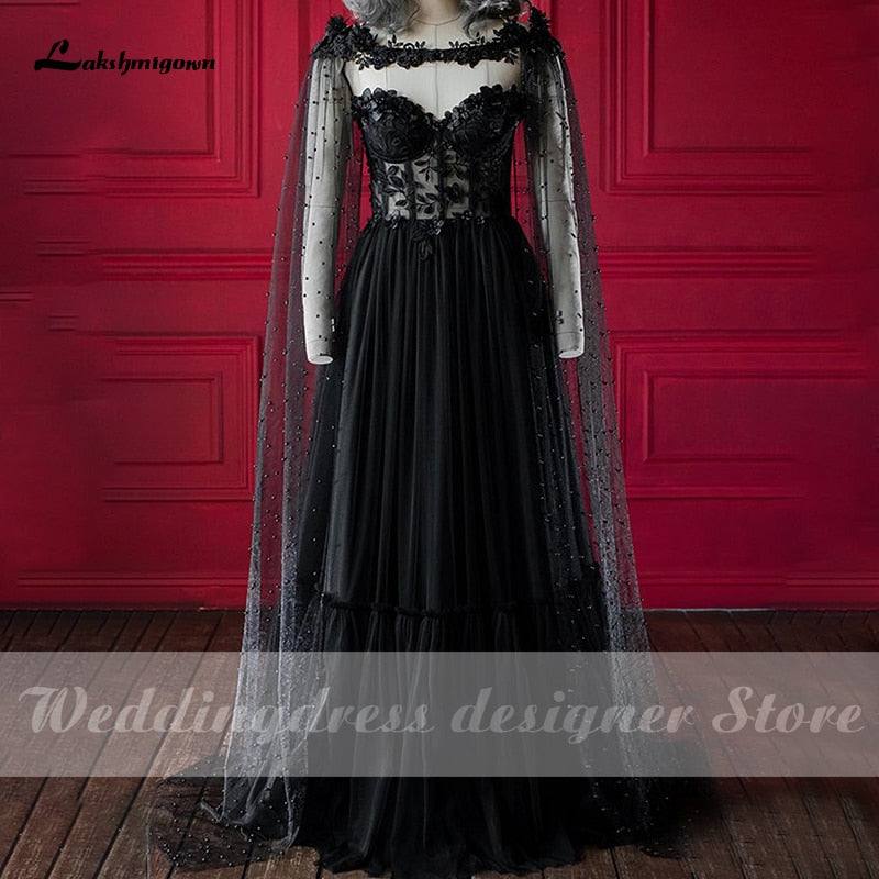 Gothic Wedding Dress Kivary Gothic Black Satin Lace Corset Wedding Dress - V-Neck A-Line Long Gown With Court Train Gothic Corset Dress Gothic Wedding Dress Kivary Gothic Black Satin Lace Corset Wedding Dress - V-Neck A-Line Long Gown With Court Train Gothic Corset Dress