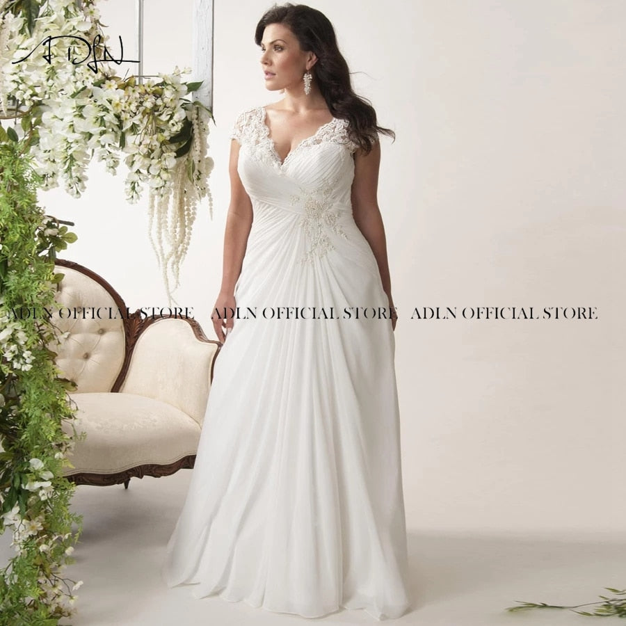 Wedding Dress High Neckline Lace 2023 Bride Gowns Short Sleeve Appliqued  Beading Robe Des Mariages