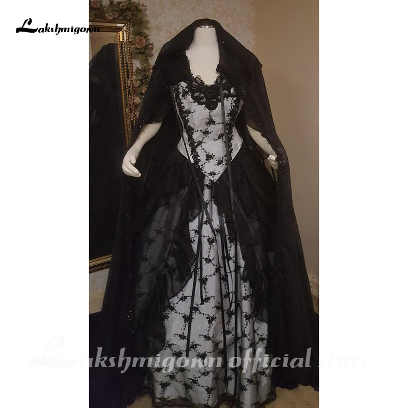 Robe de mariee noire gothique deals