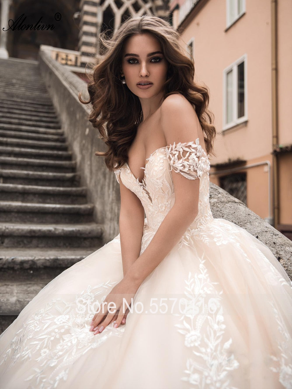 Cap-sleeve chiffon bridal gown | Maggie Sottero 21MT378 | RK Bridal NYC