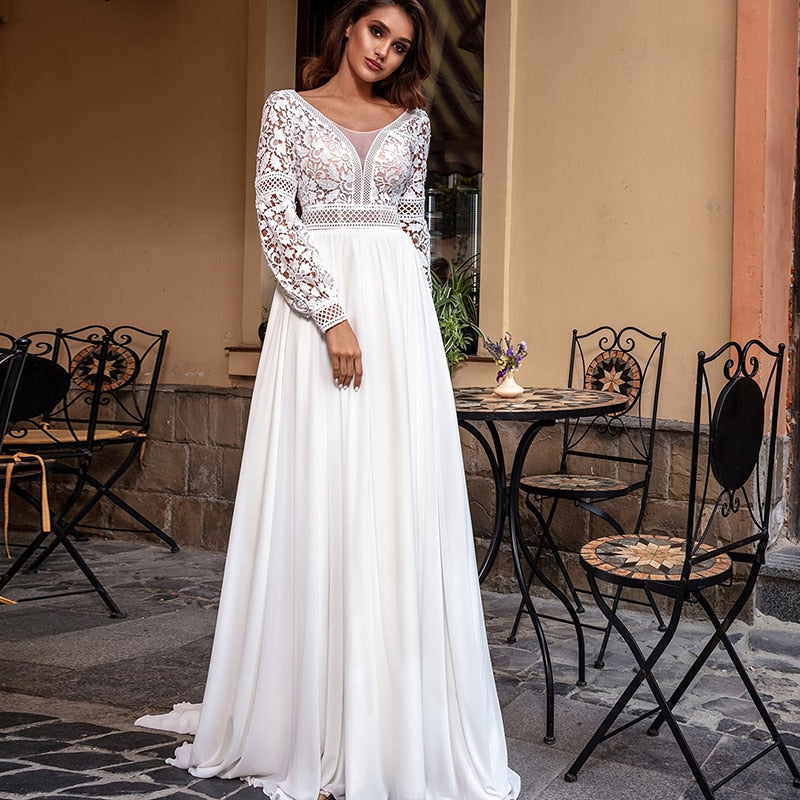 Shoulder Beach Boho Wedding Dress | Bohemian Color Wedding Dress - Wedding  Dresses - Aliexpress