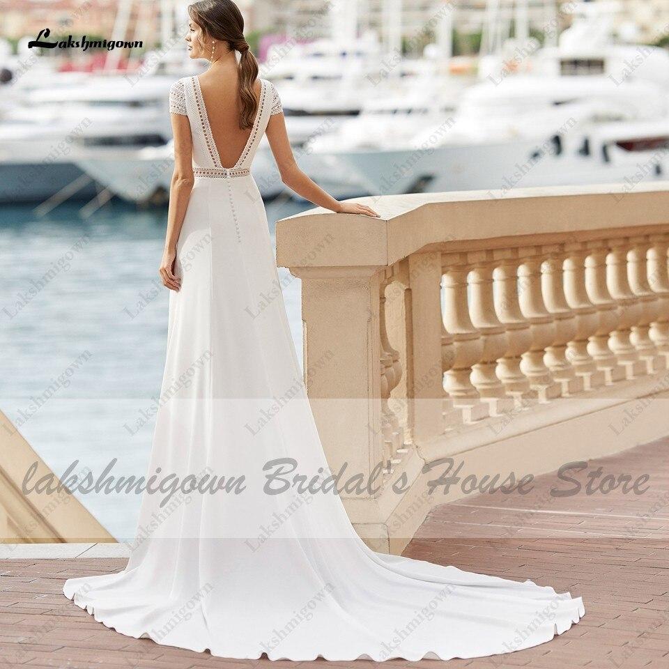 Satin Mermaid Wedding Dress 2021 Sexy Bridal Backless
