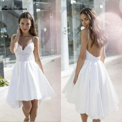 Satin Wedding Dress Elegant Plus Size White Wedding Gowns - ROYCEBRIDAL OFFICIAL STORE