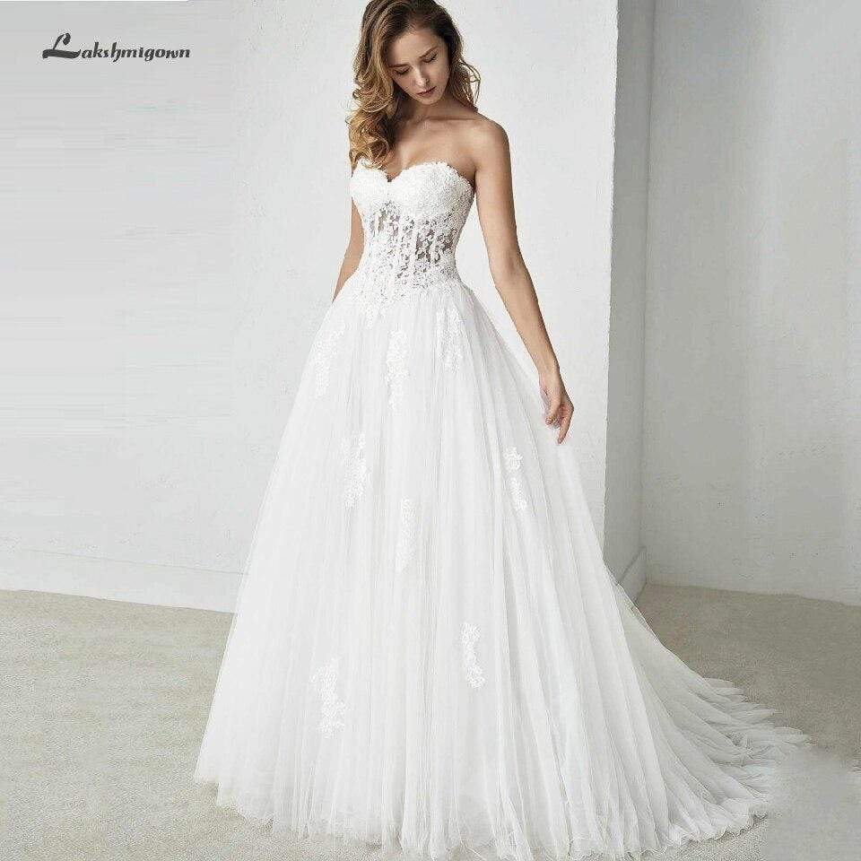 Sexy Corset Wedding Dresses Lace Up Long Off Shoulder - ROYCEBRIDAL OFFICIAL STORE