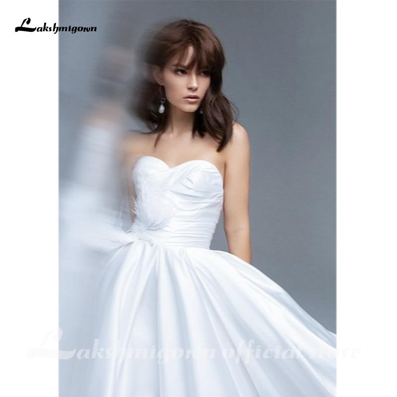 Simple Strapless Sweetheart A-Line Wedding Dresses