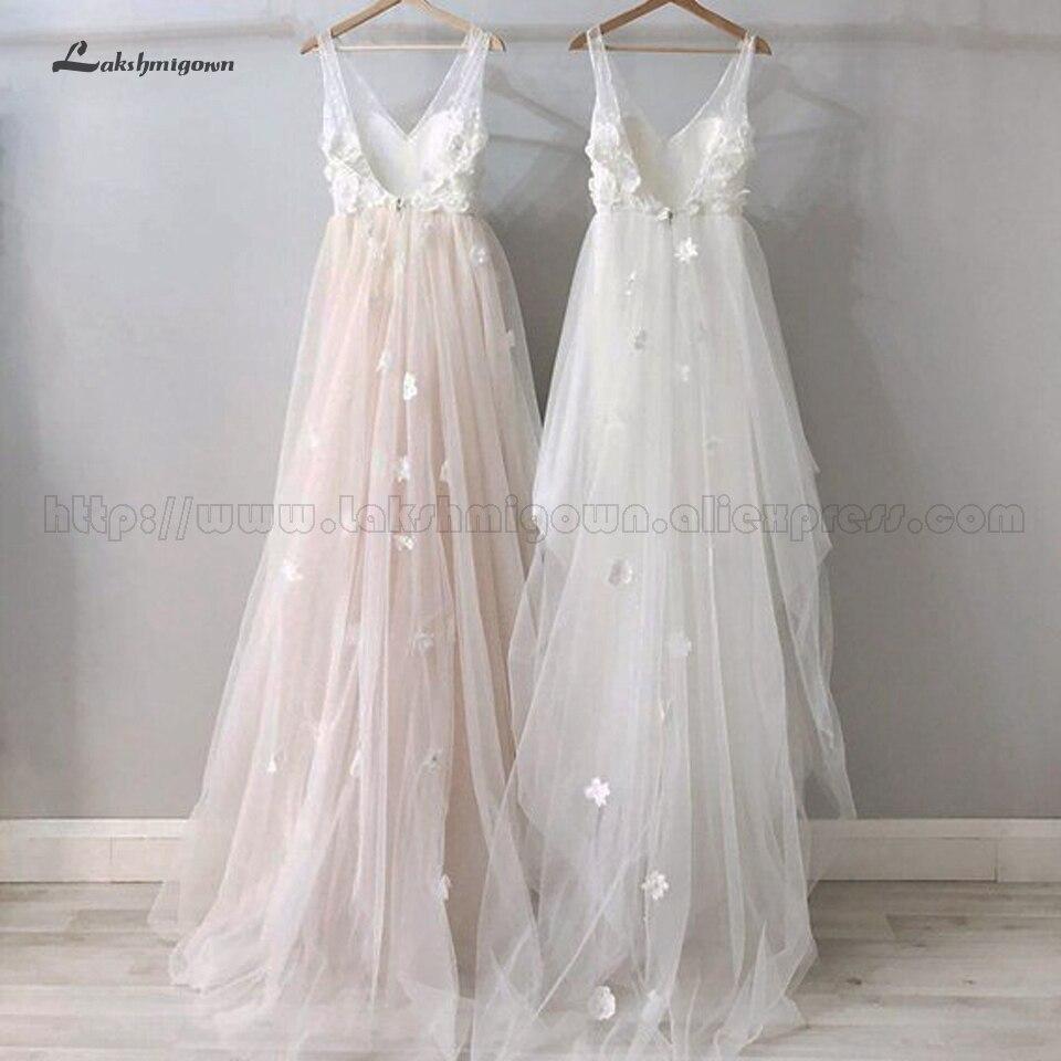 Lakshmig own floral wedding dress, boho style, pink, 2021, elegant, white, tulle, lace, sexy, princess, wedding attire, future - ROYCEBRIDAL OFFICIAL STORE