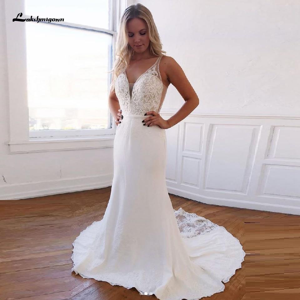 Vintage Lace Mermaid Wedding Dress Elegant Chiffon Long - ROYCEBRIDAL OFFICIAL STORE