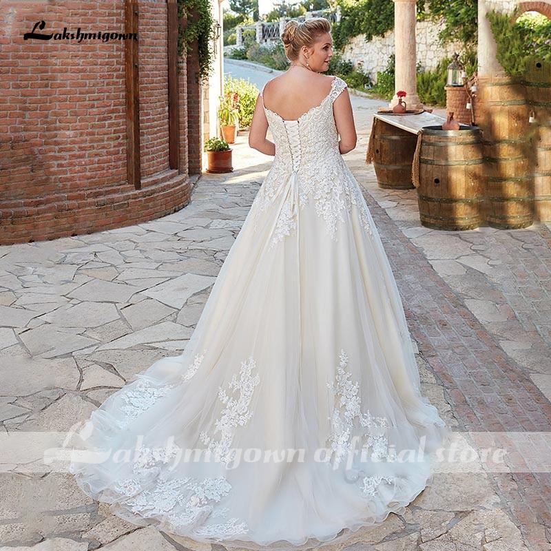 Wedding Dress With Short Sleeve Sexy V-neck Lace - ROYCEBRIDAL OFFICIAL STORE