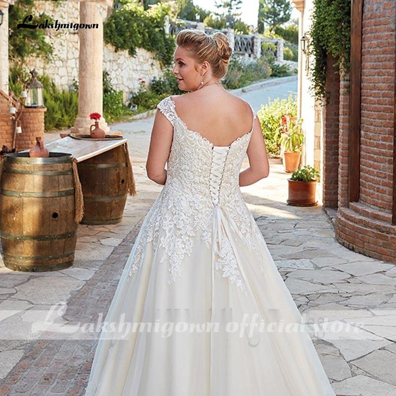 Wedding Dress With Short Sleeve Sexy V-neck Lace - ROYCEBRIDAL OFFICIAL STORE