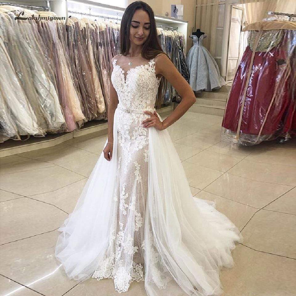 Wedding Gowns Vintage Lace Mermaid made Wedding Dresses - ROYCEBRIDAL OFFICIAL STORE