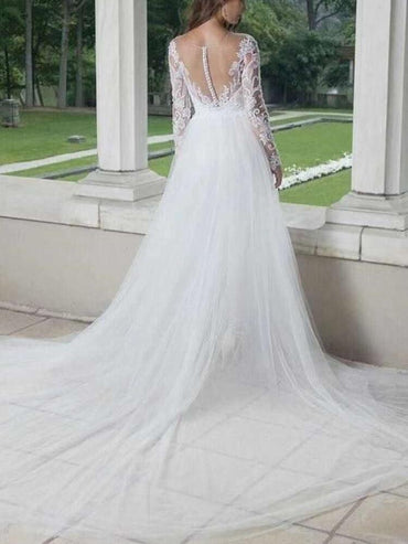 Wedding Jumpsuit 2021 Bohemian Vintage Lace Appliques - ROYCEBRIDAL OFFICIAL STORE