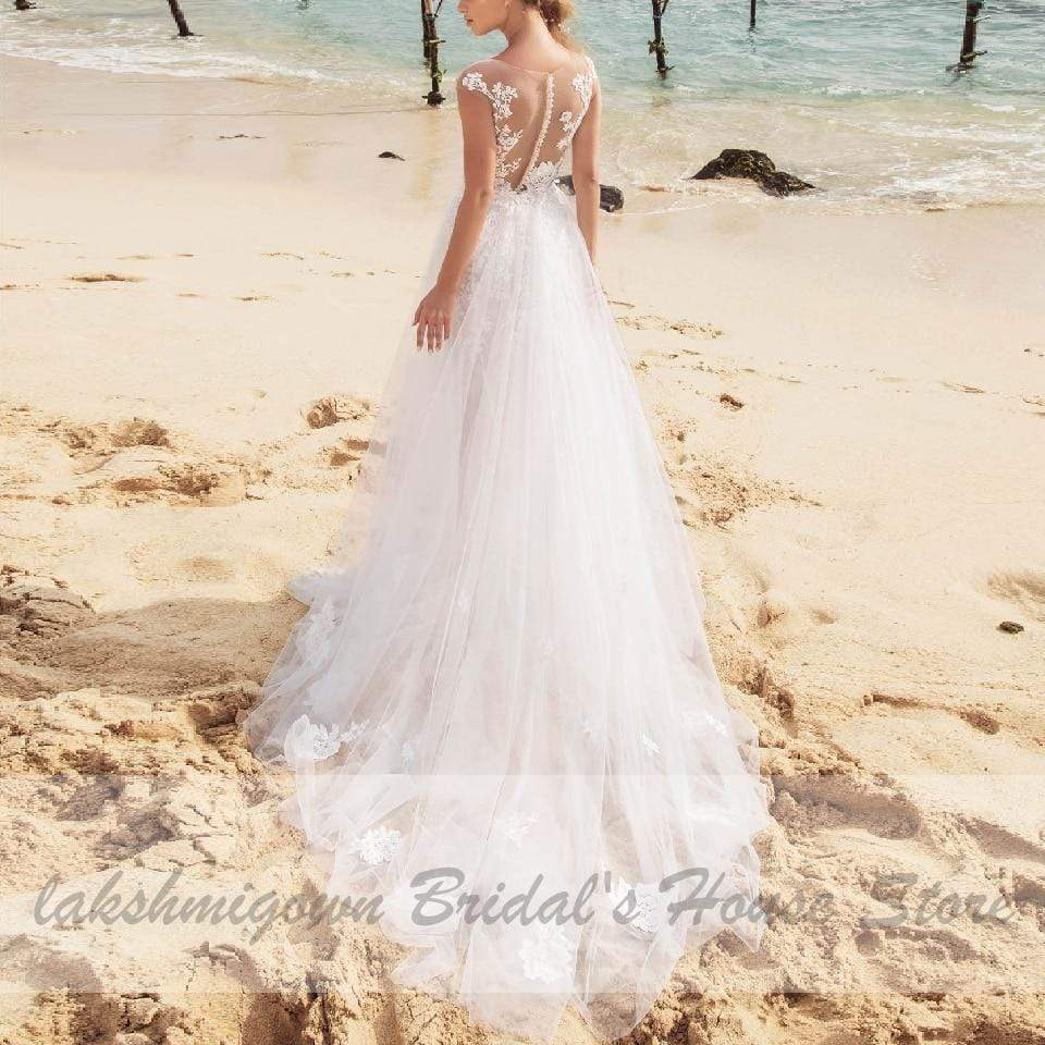 Women Mermaid Wedding Dress with Detachable Skirt - ROYCEBRIDAL OFFICIAL STORE