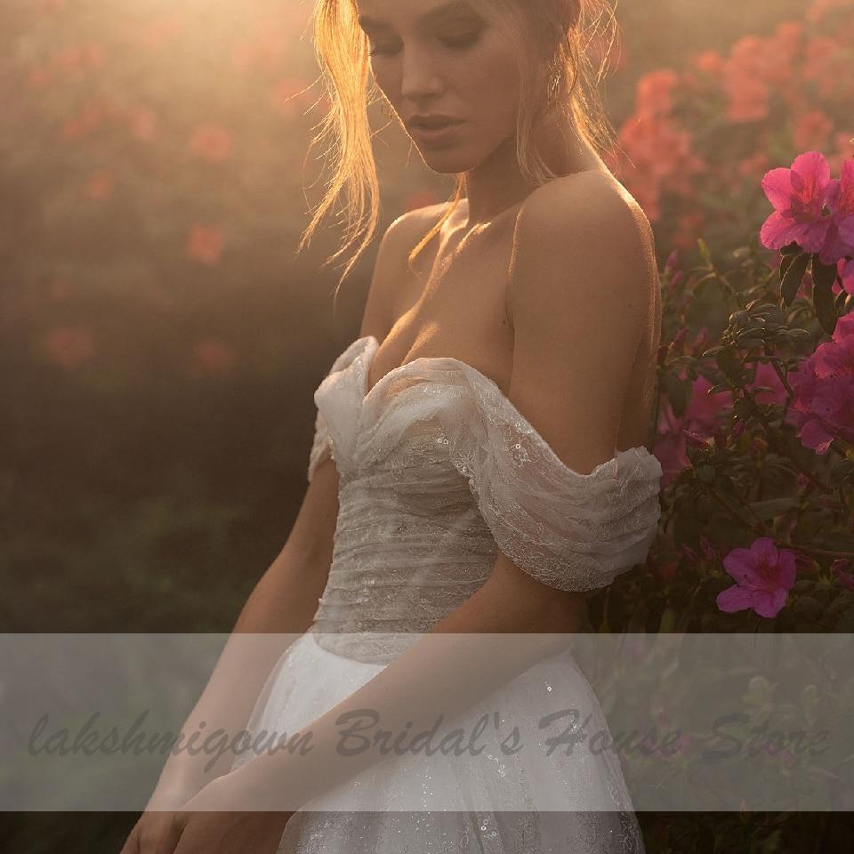 Women Vintage Lace Wedding Gowns with Detachable Puff Sleeves - ROYCEBRIDAL OFFICIAL STORE